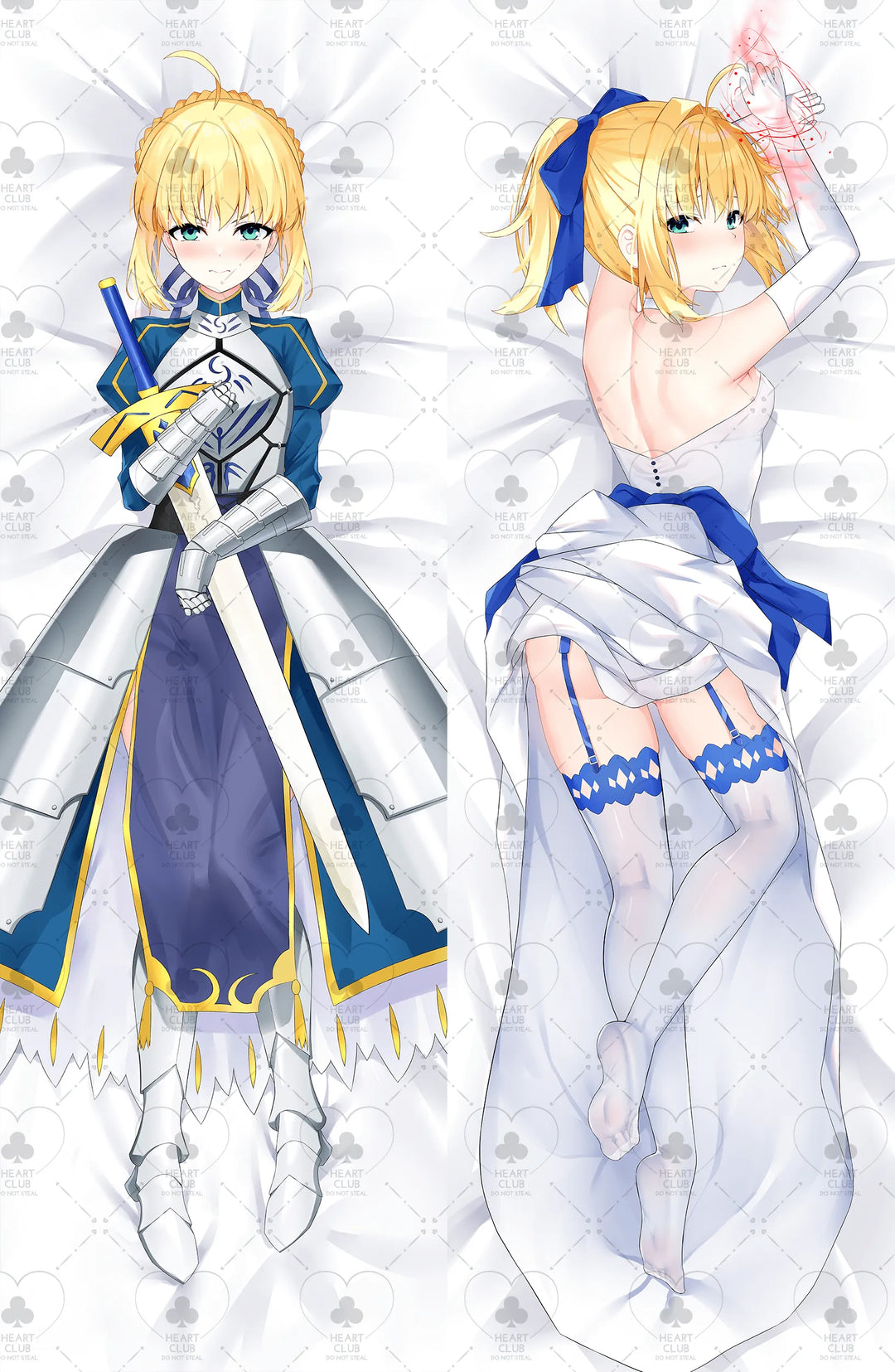 Saber Dakimakura Anime Body Pillow Cover ( Fate ) by kuka - Heart Club