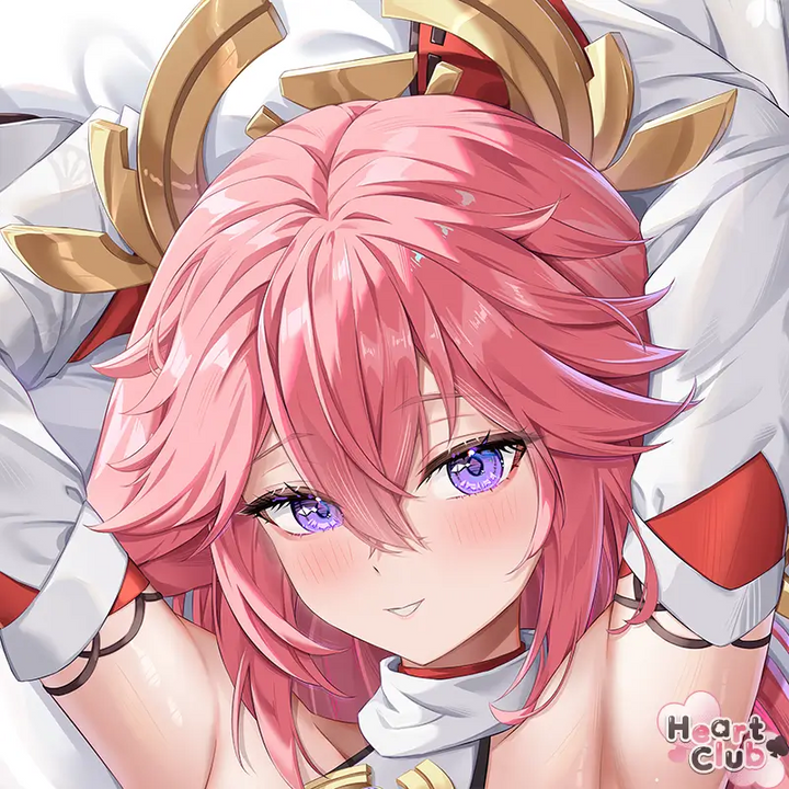 Yae Miko Dakimakura Anime Body Pillow Cover ( Genshin Impact ) by DokiMaru - Heart Club